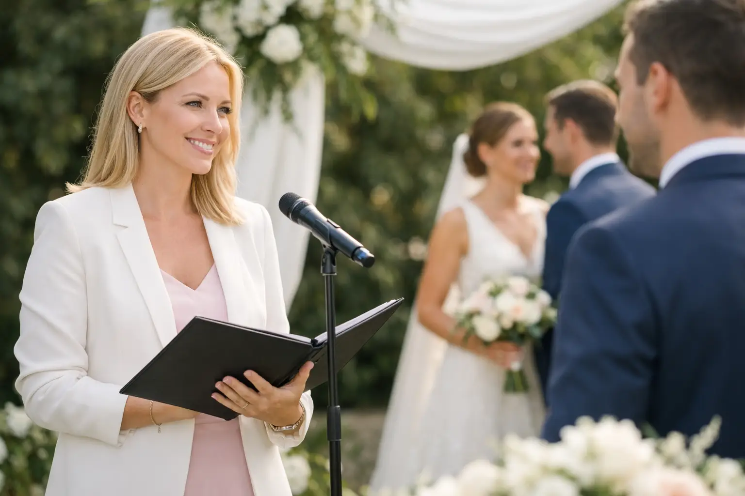 Maestro de ceremonias para una boda civil