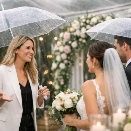 Solución para lluvia en boda sin renunciar a nada
